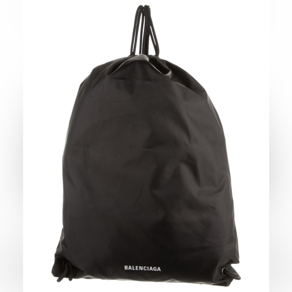 BALENCIAGA DRAWSTRING BACKPACK BLACK